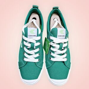 Cariuma 9 Women/7.5 Men OCA Low Green Canvas Sneaker Lace Up NWT NIB